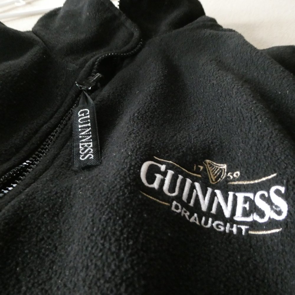 VINTAGE - Guinness Reversible Fleece / Water Resistant Jacket Zip Up